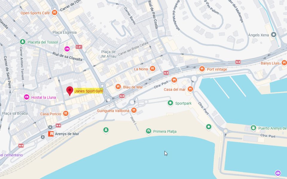 Mapa de la ubicació de Janes Sport a Arenys de Mar